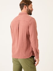 FatFace Rust Brown Long Sleeve Brushed Shirt - Image 2 of 6