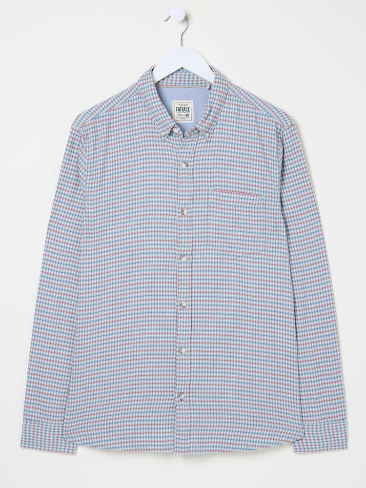 FatFace Bath Red Long Sleeve Check Shirt - Image 5 of 5