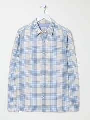 FatFace Light Vintage Blue Long Sleeve Hove Check Shirt - Image 5 of 5