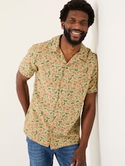 FatFace Mid Green Short Sleeve Bloom Print Shirt - Image 4 of 6