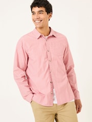 FatFace Dusky Pink Long Sleeve Elm Stripe Shirt - Image 1 of 6