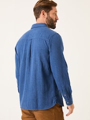 FatFace Blue Denim Long Sleeve Brushed Shirt - Image 2 of 5