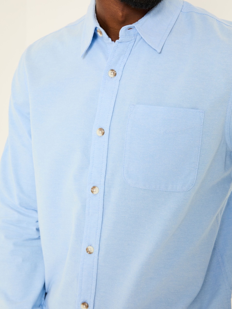 FatFace Blue Long Sleeve Oxford Shirt - Image 4 of 6