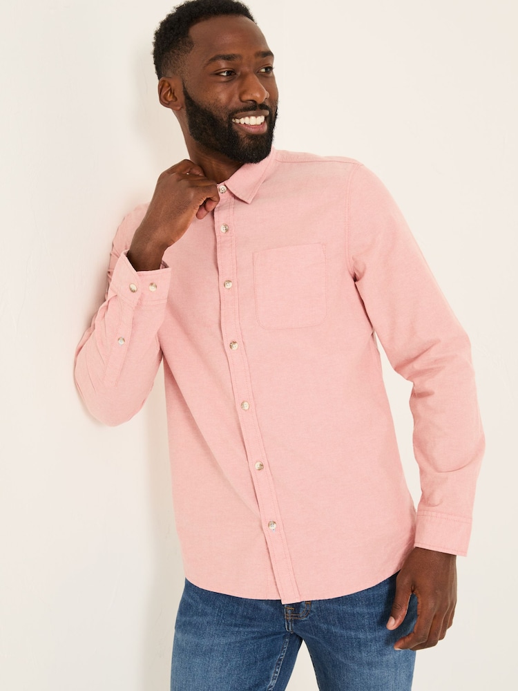 FatFace Dusky Pink Long Sleeve Oxford Shirt - Image 1 of 5