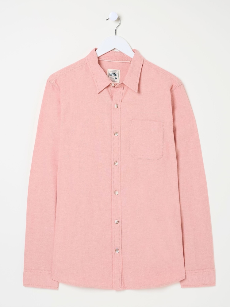 FatFace Dusky Pink Long Sleeve Oxford Shirt - Image 5 of 5