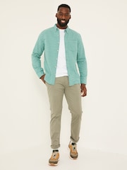 FatFace Bath Light Teal Long Sleeve Check Shirt - Image 1 of 6