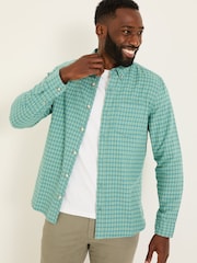 FatFace Bath Light Teal Long Sleeve Check Shirt - Image 3 of 6