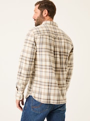 FatFace Natural Long Sleeve Trent Check Shirt - Image 2 of 5