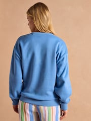 Blue Cotton Rich - Joules Graphic Crew Neck Sweatshirt - صورة 2 من 7