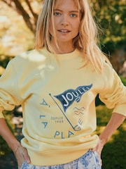 Yellow Cotton Rich - Joules Graphic Crew Neck Sweatshirt - صورة 1 من 8