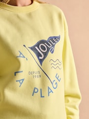 Yellow Cotton Rich - Joules Graphic Crew Neck Sweatshirt - صورة 6 من 8