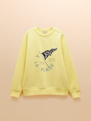 Yellow Cotton Rich - Joules Graphic Crew Neck Sweatshirt - صورة 8 من 8