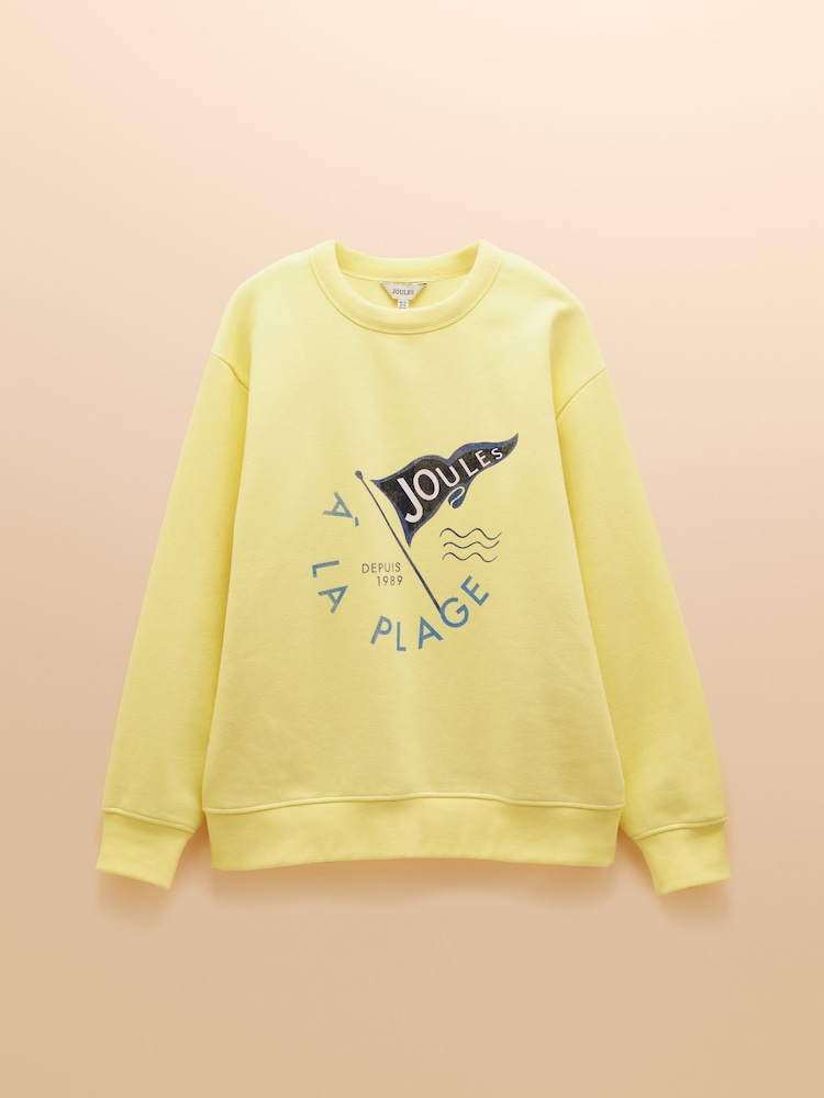 Yellow Cotton Rich - Joules Graphic Crew Neck Sweatshirt - صورة 8 من 8