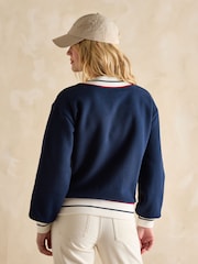 Navy Blue Cotton Rich - Joules Varsity Embroidered Sweatshirt - Imagen 2 de 7