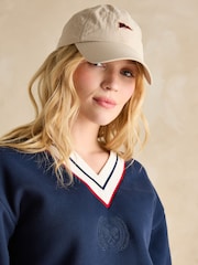 Navy Blue Cotton Rich - Joules Varsity Embroidered Sweatshirt - Imagen 3 de 7