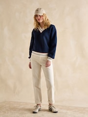 Navy Blue Cotton Rich - Joules Varsity Embroidered Sweatshirt - Imagen 6 de 7