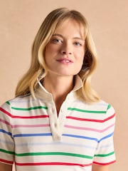 Joules Fairfield Multi Short Sleeve Ribbed Polo Shirt - Image 2 of 6
