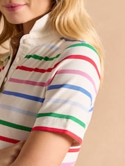 Joules Fairfield Multi Short Sleeve Ribbed Polo Shirt - Image 4 of 6