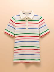 Joules Fairfield Multi Short Sleeve Ribbed Polo Shirt - Image 6 of 6