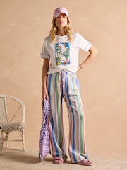 Joules Postcard Graphic Cotton Short Sleeve T-Shirt - Image 6 of 8