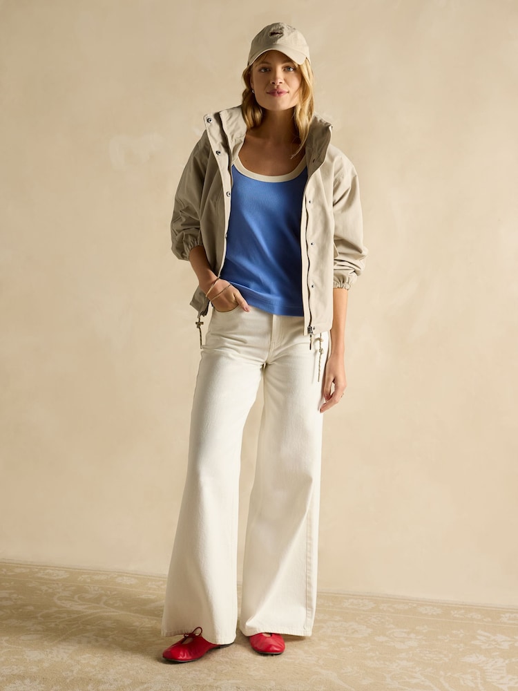Joules Sofia Blue Ribbed Vest - Image 6 of 7
