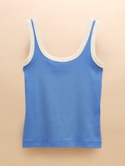 Joules Sofia Blue Ribbed Vest - Image 7 of 7