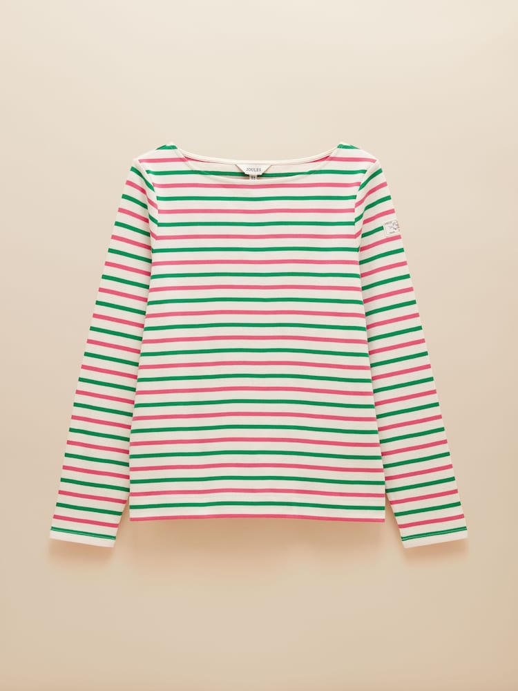 Rayas rosas y verdes - Joules Harbour Boat Neck Breton Top - Imagen 7 de 7