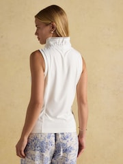Joules Kate White Sleeveless Frill Neck Top - Image 2 of 9