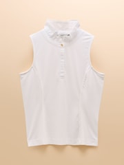 Joules Kate White Sleeveless Frill Neck Top - Image 9 of 9