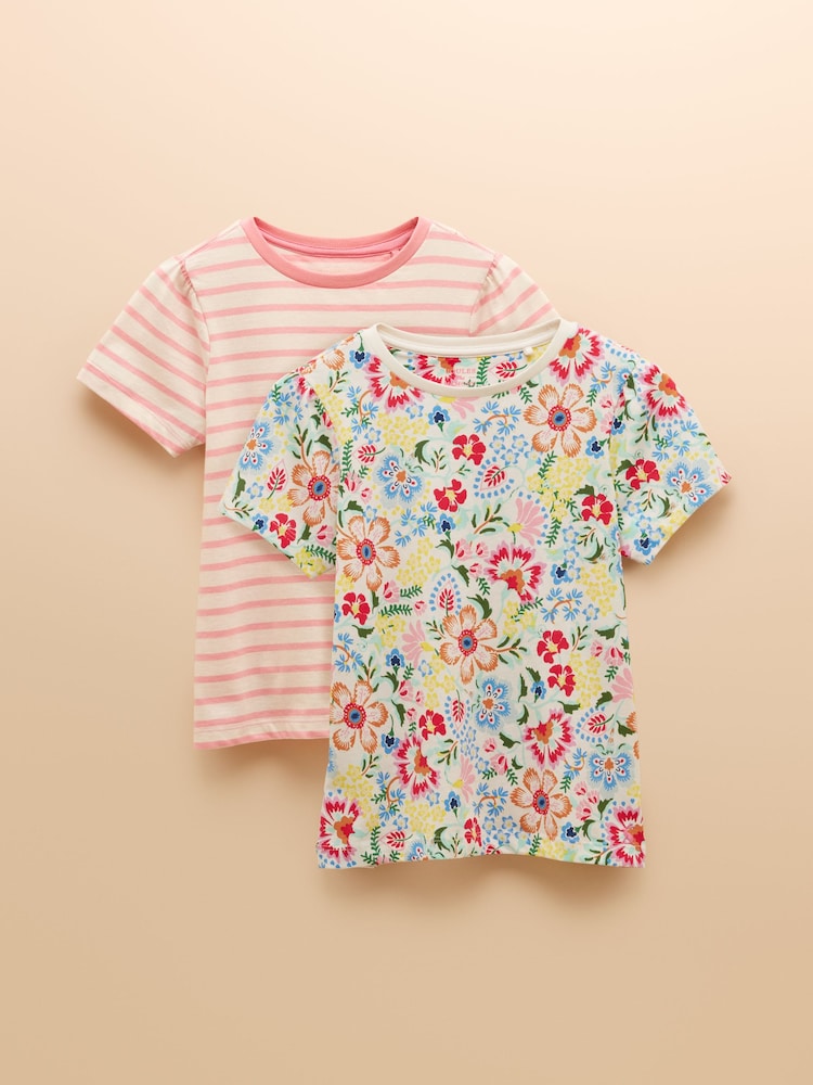 Joules Let's Go Pink Short Sleeve T-Shirt Multipack - Image 1 of 8