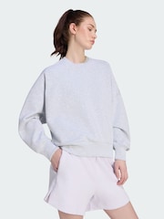 adidas Grey Soft Lux Loose Sweatshirt - Image 1 of 5