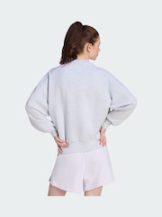 adidas Grey Soft Lux Loose Sweatshirt - Image 3 of 5