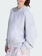 adidas Grey Soft Lux Loose Sweatshirt - Image 4 of 5