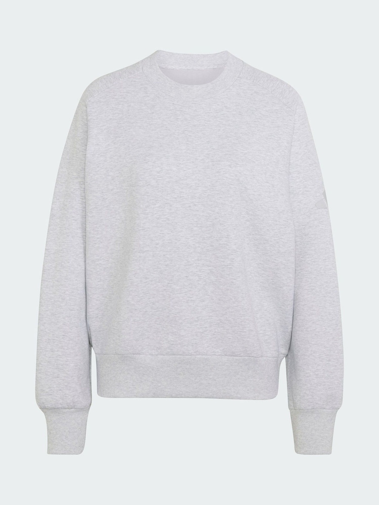 adidas Grey Soft Lux Loose Sweatshirt - Image 5 of 5 adidas Grey Soft Lux Loose Sweatshirt - Image 5 of 5