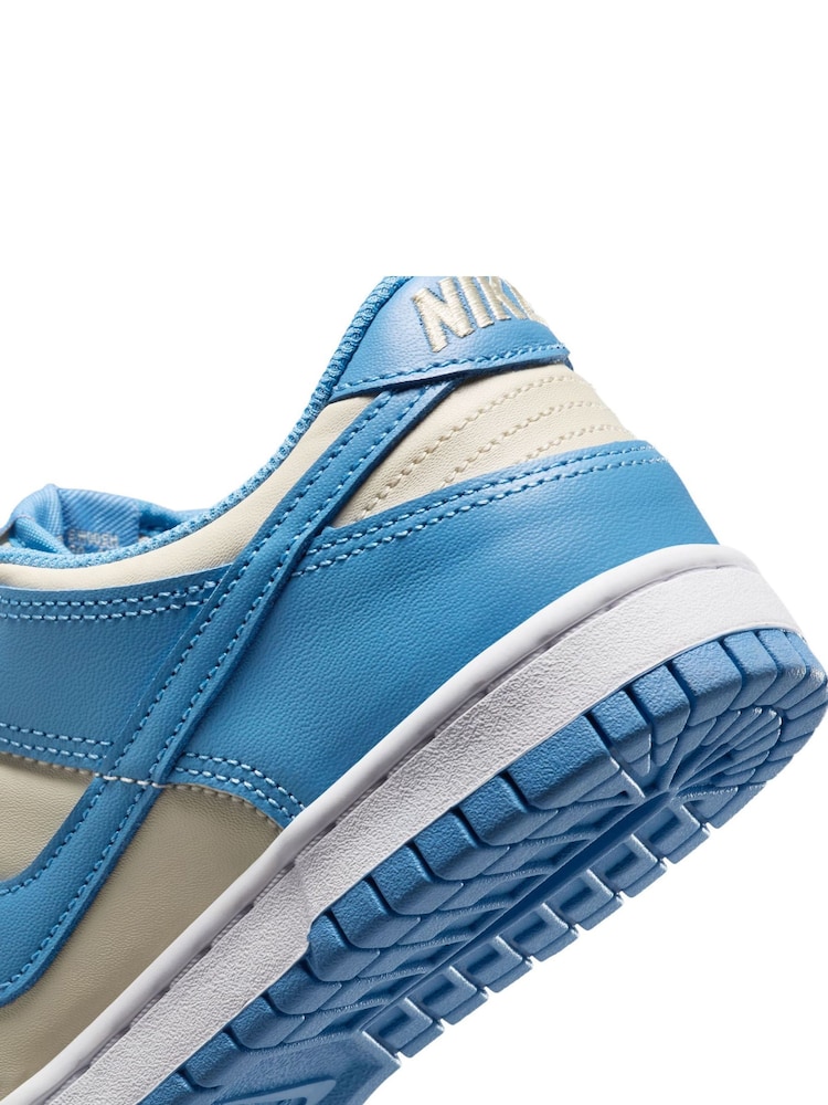 Niebieski/szary kamienny - Nike Youth Dunk Low Trainers - Image 11 of 11