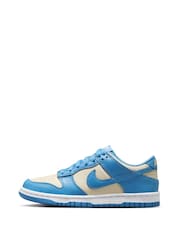Niebieski/szary kamienny - Nike Youth Dunk Low Trainers - Image 2 of 11
