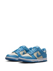 Niebieski/szary kamienny - Nike Youth Dunk Low Trainers - Image 5 of 11