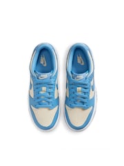 Niebieski/szary kamienny - Nike Youth Dunk Low Trainers - Image 9 of 11