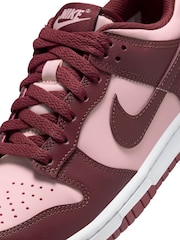 Nike Red and Echo Pink Youth Dunk Low Trainers - Image 11 of 12
