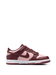 Nike Red and Echo Pink Youth Dunk Low Trainers - Image 2 of 12