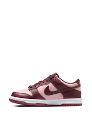 Nike Red and Echo Pink Youth Dunk Low Trainers - Image 3 of 12