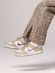 Nike Natural White Youth Dunk Low Trainers - Image 1 of 10