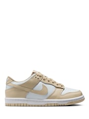 Nike Natural White Youth Dunk Low Trainers - Image 2 of 10