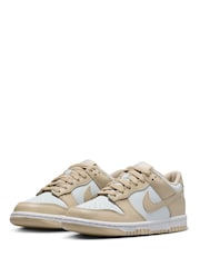 Nike Natural White Youth Dunk Low Trainers - Image 4 of 10