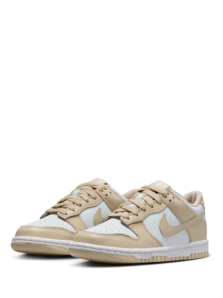 Blanc naturel - Nike Youth Dunk Low Trainers - Image 4 of 10