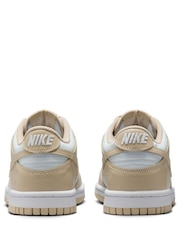 Nike Natural White Youth Dunk Low Trainers - Image 6 of 10