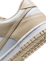 Nike Natural White Youth Dunk Low Trainers - Image 9 of 10