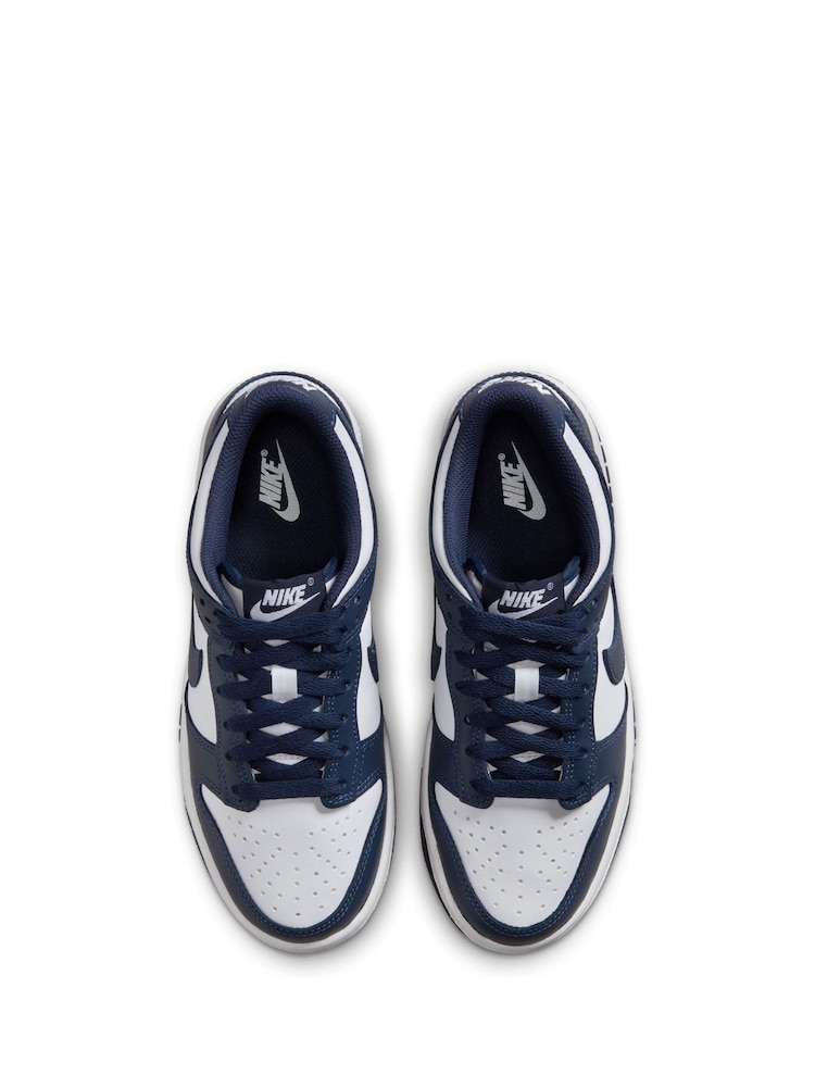 Marineblauw/wit - Nike Dunk Low jeugdsneakers - Image 10 of 12