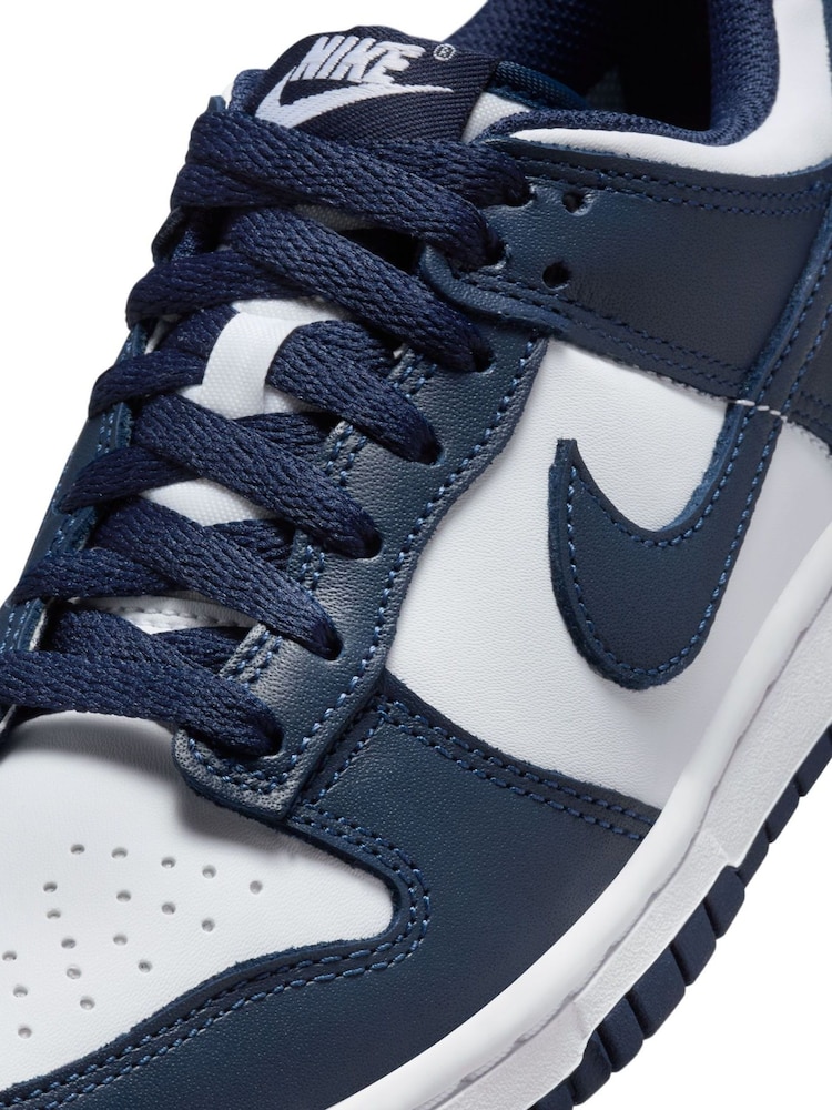 Marineblauw/wit - Nike Dunk Low jeugdsneakers - Image 11 of 12
