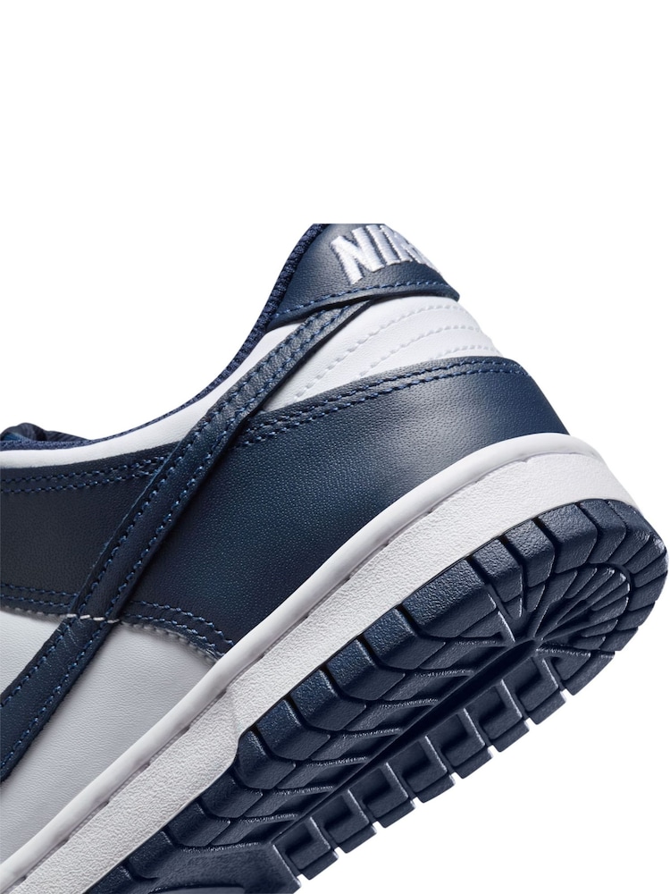Granatowo-biały - Nike Youth Dunk Low Trainers - Image 12 of 12